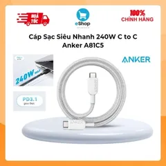 Cáp Sạc Siêu Nhanh 240W C to C Anker A81C5 PD 3.1 Dây Nylon Bện Đôi Siêu bền