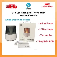 Đèn Lọc Không Khí Thông Minh KONKA KX-K906, Kết Nối App, Chỉnh Đèn RGB, Tạo Ion Âm (Dùng Được Cho Xe Hơi)