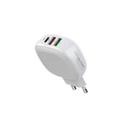 Bộ Củ Sạc Nhanh 3 Cổng 32W PD&QC Hãng LDNIO A3510Q Kèm Cáp PD