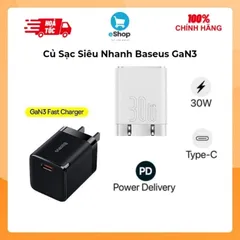 Củ Sạc Siêu Nhanh Type C 30W Baseus GaN3 Fast Charger 737434