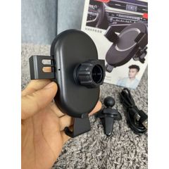 Giá Đỡ Kẹp Điện Thoại Trên Oto Kiêm Sạc Không Dây BYZ N11- Kẹp Cửa Gió Chắc Chắn, Tự Động Kẹp Bằng Trọng Lực