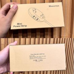 Ổ Cắm Điện Đa Năng Meauvan US06 (Hàng À má zon Mỹ ), 2 ổ 220V , 2 USB-A + 1 USB-C 15W (Tặng đầu chuyển sang 2 chấu)