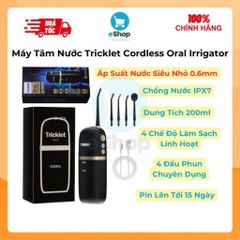 Máy Tăm Nước Tricklet Cordless Oral Irrigator (Mỹ) - Công Nghệ Hiện Đại 4 Chế Độ, 4 Đầu Thay Thế