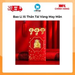 Bao Lì Xì Thần Tài Vàng May Mắn - Thu Hút Tài Lộc Đầu Năm Mới, Quà Tặng Phong Thủy Độc Đáo Ý Nghĩa