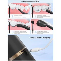 Máy Tăm Nước Tricklet Cordless Oral Irrigator (Mỹ) - Công Nghệ Hiện Đại 4 Chế Độ, 4 Đầu Thay Thế