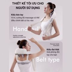 Máy Massage 6D AUX Không Dây Đa Năng - Máy Massage Cổ Vai Gáy Cao Cấp Có Nhiệt Hồng Ngoại Giảm Đau Hiệu Quả