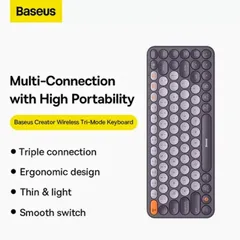 Bàn Phím Bluetooth Baseus K01A/K01B Fullsize Tri-Mode Gõ Êm Không Ồn Usb 2.4Hz 737492