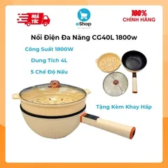 Nồi Điện Đa Năng CG40L 1800w, Dung Tích 4L (Kèm Khay Hấp)
