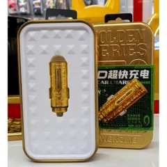 Tẩu Sạc Nhanh Ô Tô WEKOME WP-C37 2 Cổng USB Type-C Sạc Nhanh QC 3.0 22.5W, PD 20W Hợp Kim Mạ Vàng