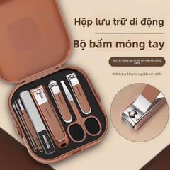 Bộ Dụng Cụ Làm Móng Tiện Lợi 8 Món Thép Không Gỉ Bền Bỉ, Kèm Hộp Đựng Nhỏ Gọn Tiện Lợi