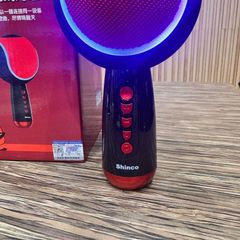 Micro Karaoke Kèm Loa Di Động Shinco D32 - Hiệu ứng đèn Led RGB, Cổng Type C, Aux 3.5mm, Thẻ Nhớ