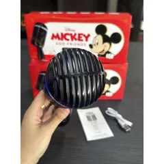 Micro Karaoke Kèm Loa Disney Mickey And Friends QK01 - Hiệu Ứng Đèn LED Đổi Màu, Khe Thẻ Nhớ TF ,Cổng 3.5mm, Sạc Type C
