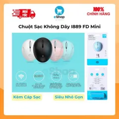 Chuột Không Dây FD Mini i889 Wireless - Pin Sạc, Siêu Nhỏ Gọn Nết Nối 20m, Kèm Cáp Sạc