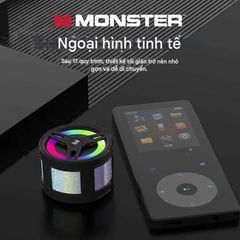 Loa Bluetooth Monster AirRock X100 - Led RGB Theo Nhạc, Bluetooth 5.4, Mic Đàm Thoại Rãnh Tay, Sạc Type C