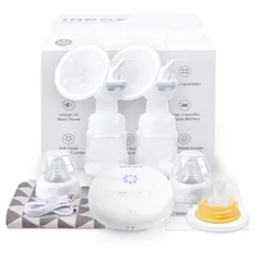 Máy Hút Sữa Đôi iAPOY Có Chế Độ Tự Động & Massage Ngực - Bơm Điện Đôi ( hàng À Má Zôn Mỹ )