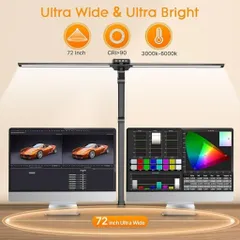 Đèn Bàn 2 Đầu LED Syrinx - JW5512 Kẹp Thành Bàn 5 Mức Sáng, 5 Chế Độ Màu, Cảm Ứng, Cảm Biến Vẫy Tay, Hẹn Giờ