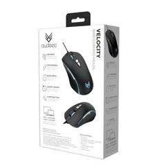 Chuột Gamming có dây Audeeo Velocity - Dây Dù, Led RGB, Siêu Nhạy