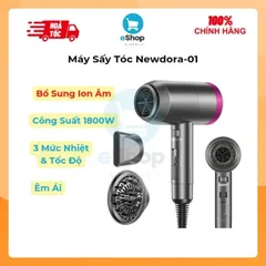 Máy Sấy Tóc Newdora-01 - Công Suất 1800W, Bổ Sung Ion Âm,3 Mức Nhiệt Và Tốc Độ Hoạt Động Êm Ái