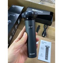 Máy Cạo Râu 3 Lưỡi Chính Hãng RUNWE RS21- Lưỡi Cạo 3D, Sạc Type-C