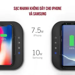 Đèn Bàn Chống Cận Kiêm Sạc Không Dây Taotronics TT-DL038 12W Xoay Gập 180 Độ, 5 Chế Độ Màu 5 Mức Sáng, Cảm Ứng, Hẹn Giờ