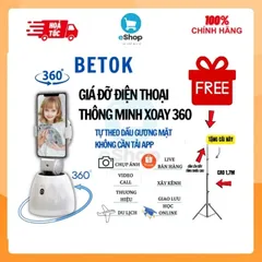 Giá Đỡ Điện Thoại Thông Minh Betok Xoay 360 Độ Tự Nhận Diện Gương Mặt Và Xoay Theo Chuyển Động