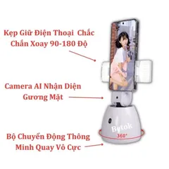 Giá Đỡ Điện Thoại Thông Minh Betok Xoay 360 Độ Tự Nhận Diện Gương Mặt Và Xoay Theo Chuyển Động