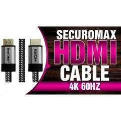 Cáp HDMI 4K Ultra HD Tốc Độ Cao Chính Hãng SecurOMax Mỹ - Dài 1m & 3m - Đầu Mạ Vàng 24K