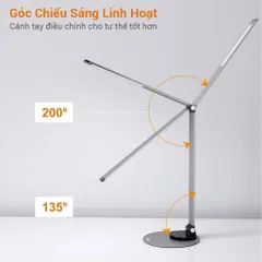 Đèn Led Bàn Chống Cận Sympa SP-DL007 (Taotronics TT-DL22) 10W Cảm Ứng Hợp Kim Nhôm 3 Chế Độ Màu 6 Mức Sáng, Cổng USB Sạc