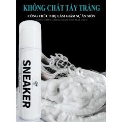 Chai Vệ Sinh Giày, Bình Xịt Tạo Bọt Tuyết Sneaker Làm Sạch Và Tẩy Trắng Giày Dép + Đầu Bàn Chải 300ml