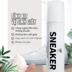 Chai Vệ Sinh Giày, Bình Xịt Tạo Bọt Tuyết Sneaker Làm Sạch Và Tẩy Trắng Giày Dép + Đầu Bàn Chải 300ml