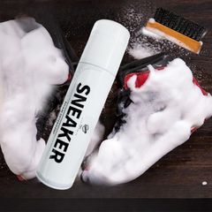Chai Vệ Sinh Giày, Bình Xịt Tạo Bọt Tuyết Sneaker Làm Sạch Và Tẩy Trắng Giày Dép + Đầu Bàn Chải 300ml