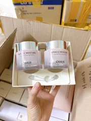 Set Kem Dưỡng Cấp Ẩm Sáng Da Ohui Moisture Cream 60ml tặng thêm hũ 60ml