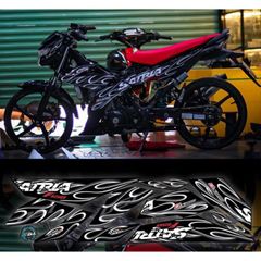 Tem rời satria lửa bạc đen