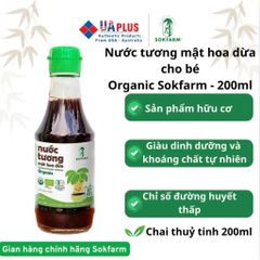 [Deal khách VIP] Nước tương cho bé ăn dặm từ mật hoa dừa Sokfarm 200ml