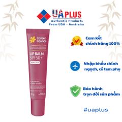 Son Dưỡng Chống Nắng cho môi Cancer Council Lip Balm Raspberry SPF50+ 15g