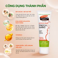 Kem ngăn ngừa và làm mờ rạn da cho mẹ bầu giữa thai kỳ Palmer's Cocoa Butter Massage Cream for Stretch Marks 125g