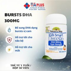 [Nhập khẩu chính ngạch] Nature's Way Kids Smart Bursts DHA 300mg Triple Strength - Hỗ trợ phát triển não bộ (50 viên)