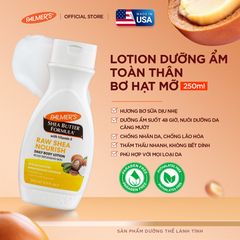 Lotion dưỡng ẩm toàn thân hỗ trợ làm mềm mịn da hương Bơ Hạt Mỡ Palmer's raw shea butter body lotion 250ml