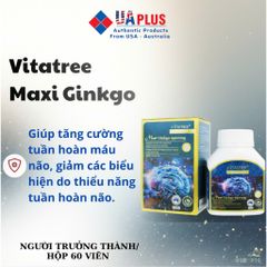 [Nhập khẩu chính ngạch] Vitatree Maxi Ginkgo 9500mg Max - Viên uống giúp tăng tuần hoàn não (60 viên)