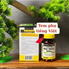 [Nhập khẩu chính ngạch] Mason Natural Milk Thistle 500mg - Viên uống hỗ trợ thải độc gan và bổ gan (60 viên)