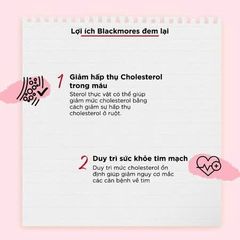 [Nhập khẩu chính ngạch] Viên uống Blackmores Cholesterol Health  - Hỗ trợ giảm mỡ máu (60 viên)