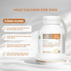 [Nhập khẩu chính ngạch ] Bio Island Calcium Milk - Viên uống canxi sữa cho bé (90 viên)
