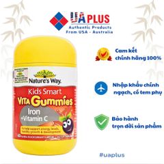 [Nhập khẩu chính ngạch] Nature’s Way Kids Smart Vita Gummies Iron + Vitamin C – Kẹo dẻo bổ sung sắt và vitamin (60 viên)