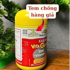 [Nhập khẩu chính ngạch] Nature’s Way Kids Smart Vita Gummies Iron + Vitamin C – Kẹo dẻo bổ sung sắt và vitamin (60 viên)