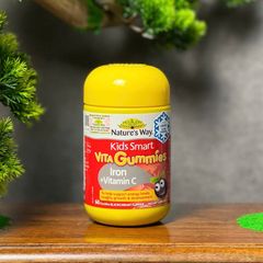 [Nhập khẩu chính ngạch] Nature’s Way Kids Smart Vita Gummies Iron + Vitamin C – Kẹo dẻo bổ sung sắt và vitamin (60 viên)