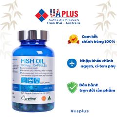 [Nhập khẩu chính ngạch] Careline Fish Oil 1000mg - Bổ sung DHA, EPA hỗ trợ thị lực và sức khỏe tim mạch (100 viên)