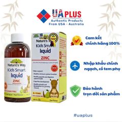 [Nhập khẩu chính ngạch] Nature’s Way Kids Smart Liquid Zinc - Bổ sung kẽm, giúp tăng cường sức đề kháng (100ml)