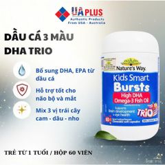 [Nhập khẩu chính ngạch] DHA cho bé Nature’s Way Kids Smart Bursts High DHA Omega-3 Fish Oil 60 viên