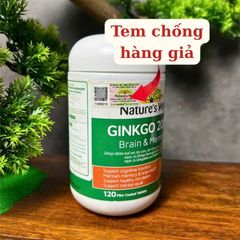 [Nhập khẩu chính ngạch] Viên uống Nature’s Way Ginkgo 2000 - Hỗ trợ phát triển não bộ (120 viên)