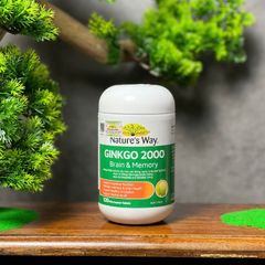 [Nhập khẩu chính ngạch] Viên uống Nature’s Way Ginkgo 2000 - Hỗ trợ phát triển não bộ (120 viên)